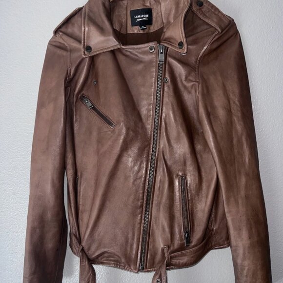 Lamarque Leather Jacket Moto - Picture 6 of 7